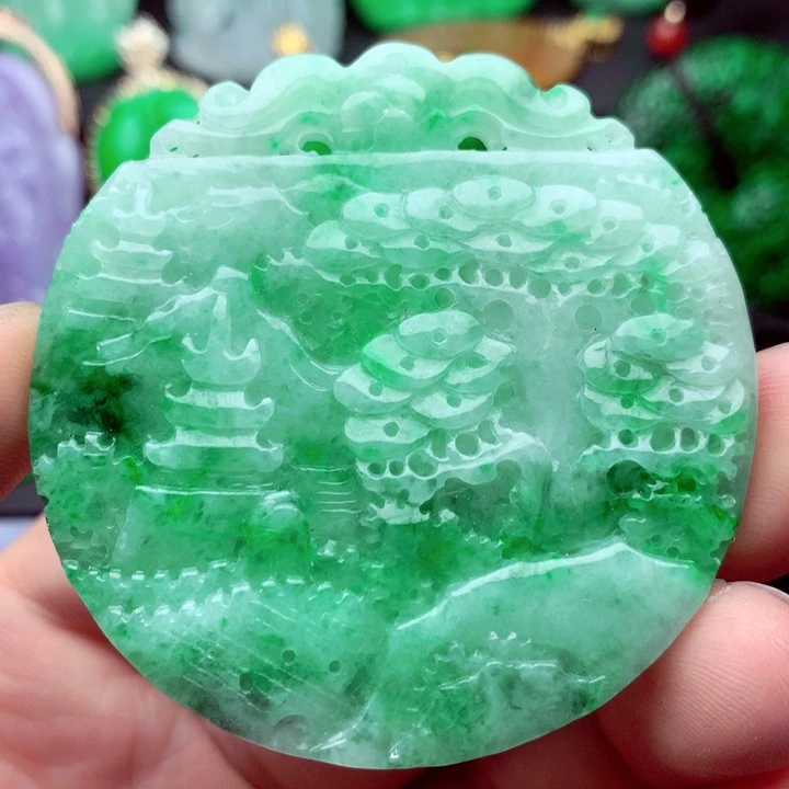 翡翠未镶嵌吊坠(不含链)