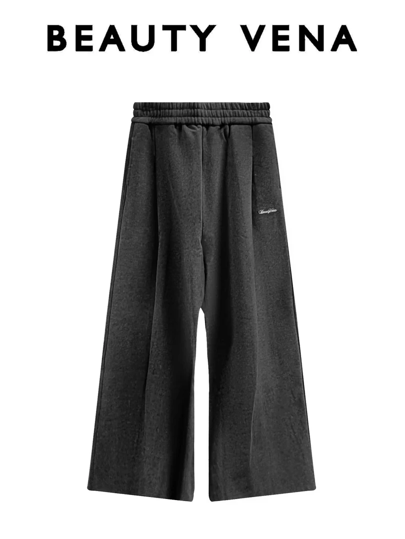 BEAUTY VENA休闲百搭阔腿卫裤4WB007