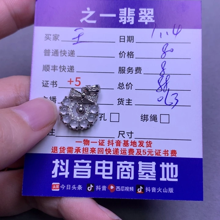 翡翠颈饰银S925镶嵌王****）