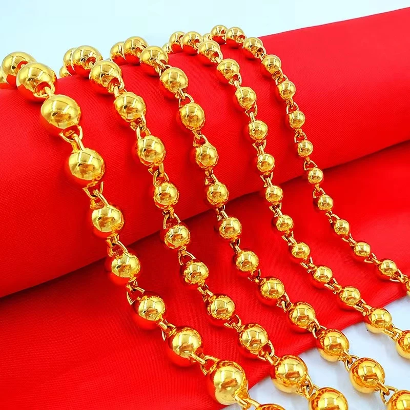 合金项链 男士光珠项链