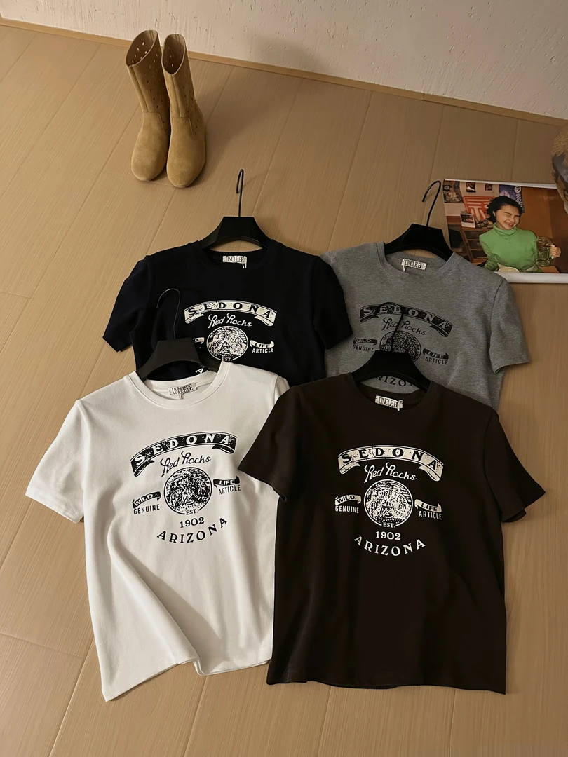 温柔瑶-Uncle Be秋款福利#美式字母印花百搭短袖#88268