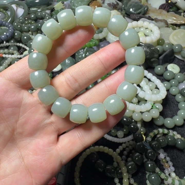 和田玉未镶嵌手链卡13