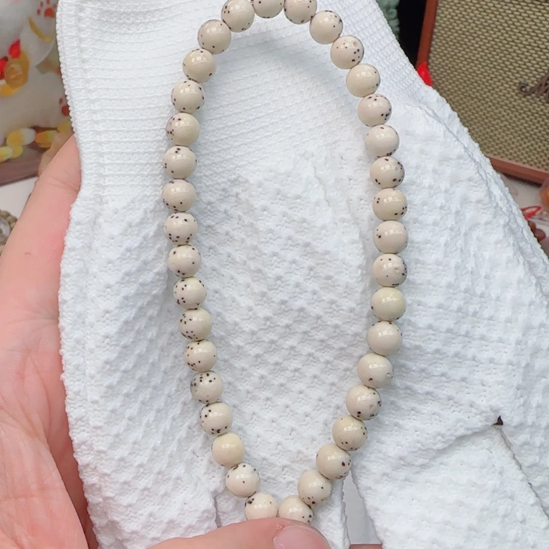 星月菩提手串通体留白月朗星稀针尖星7mm