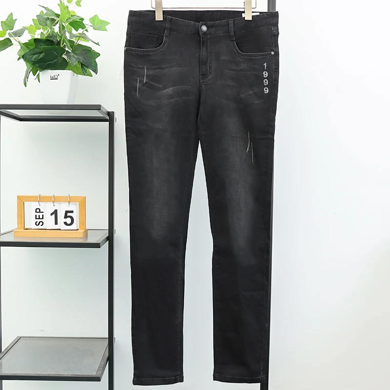 精品男装尾货 修身春秋休闲牛仔长裤0037