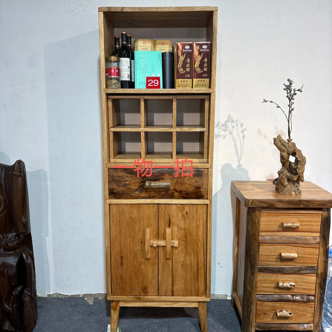 香樟木原木博古架·多宝阁·书柜