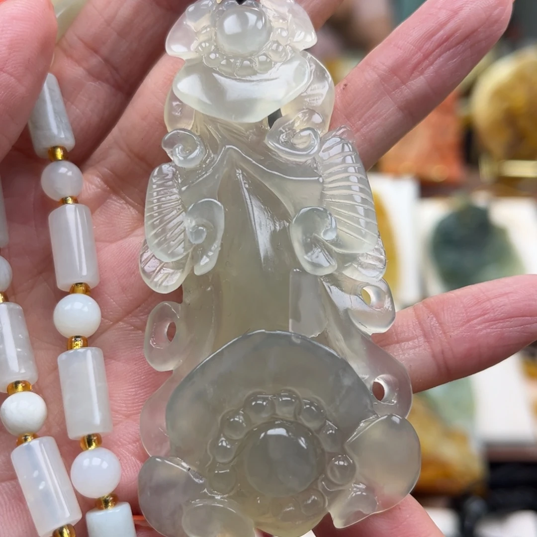 岫玉未镶嵌挂件挂件