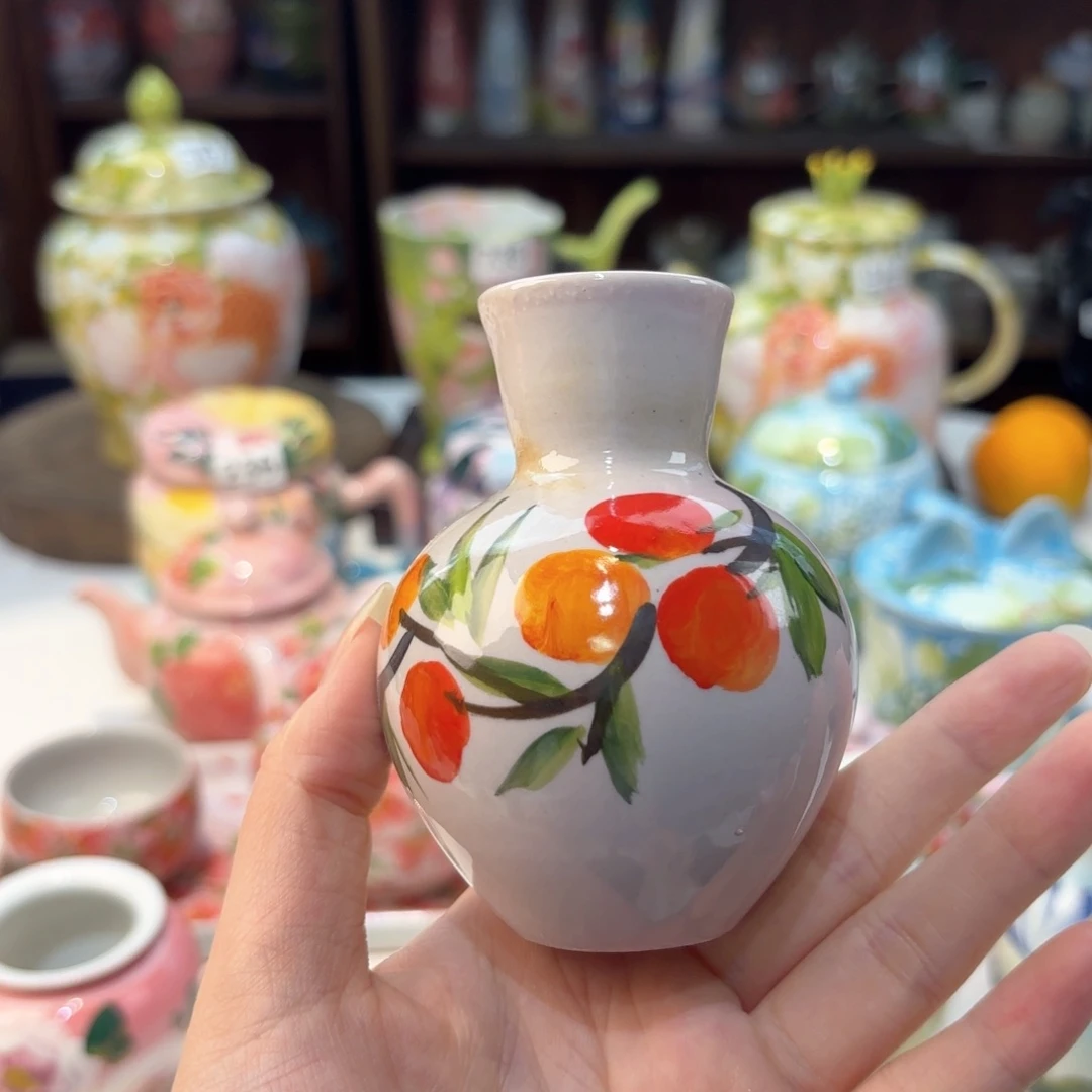 景德镇手绘高温釉下彩陶瓷茶具