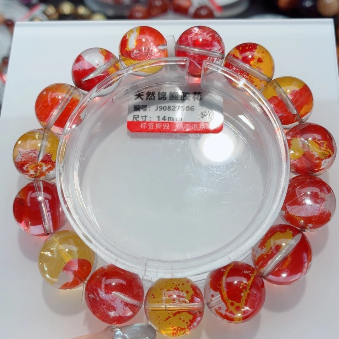 水晶未镶嵌手链锦鲤胶花手链