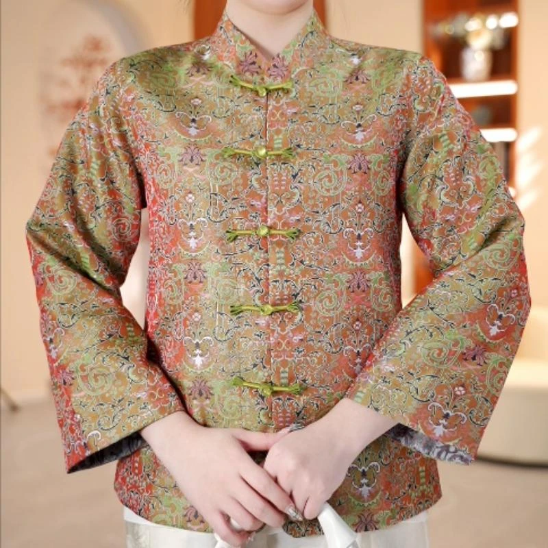 丝年.万花筒｜新中式国风时尚百搭重磅提花双面穿上衣外套-5245