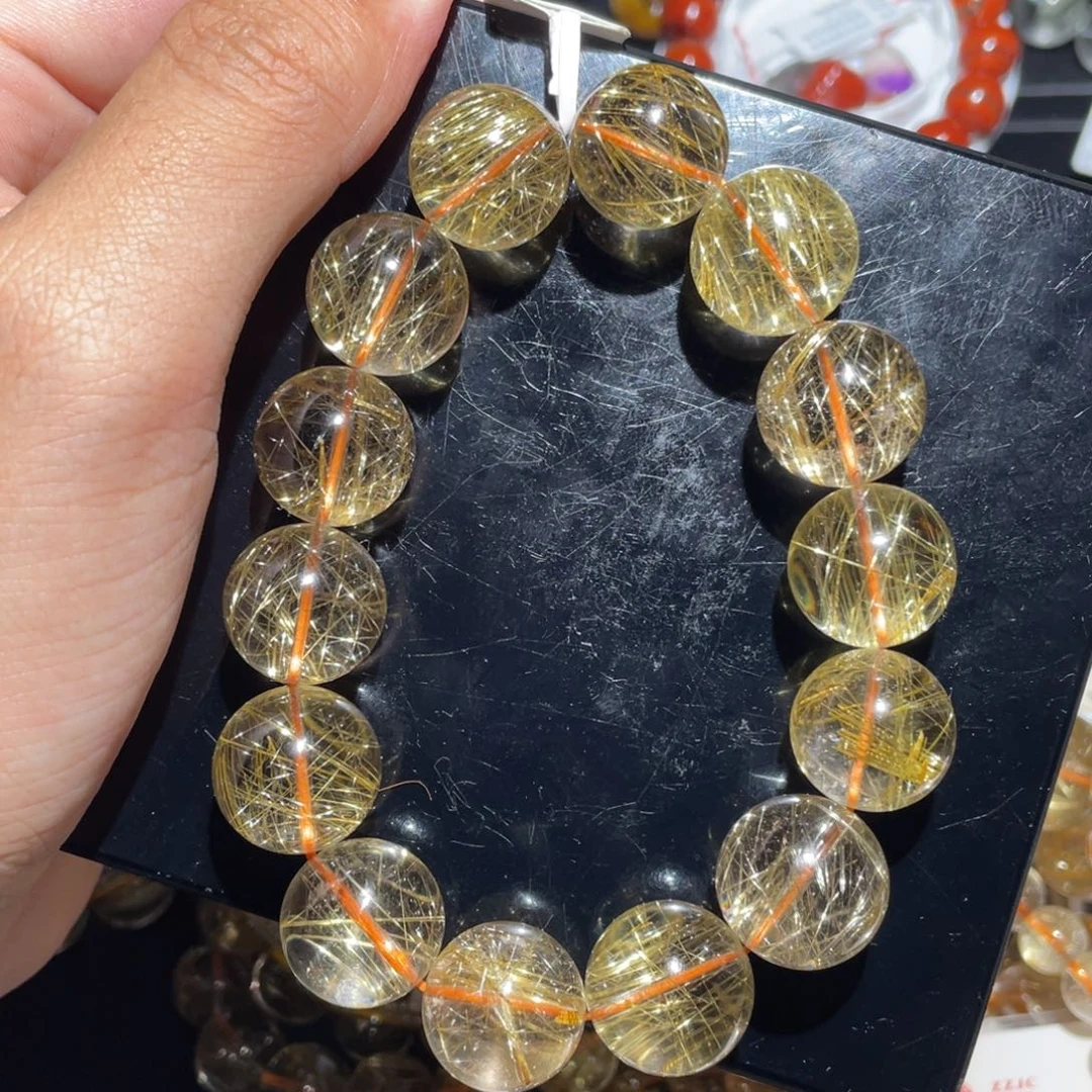 手链未镶嵌水晶16mm金发晶手链单圈