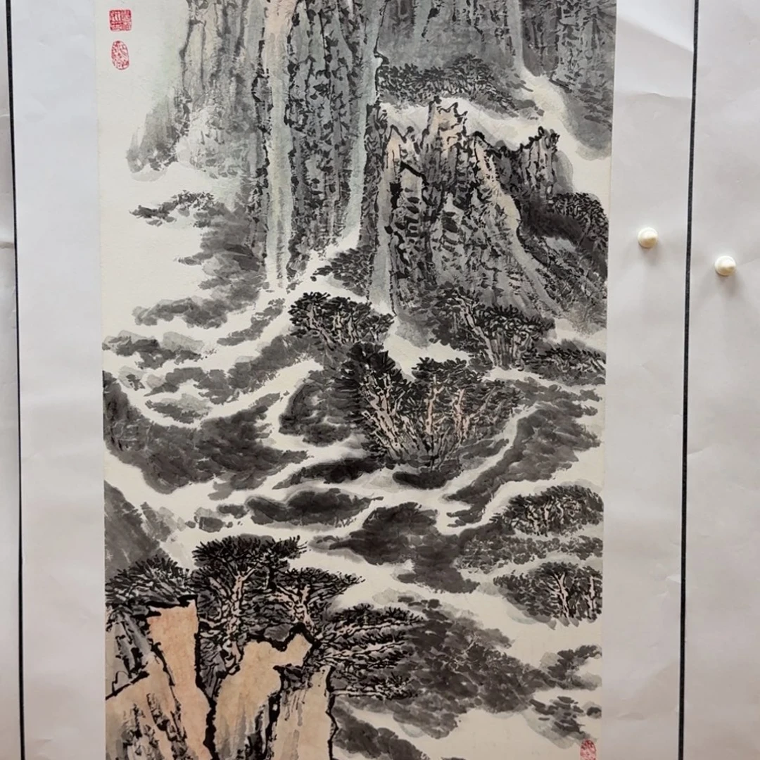 国画三尺作品山水哈哈哈哈哈
