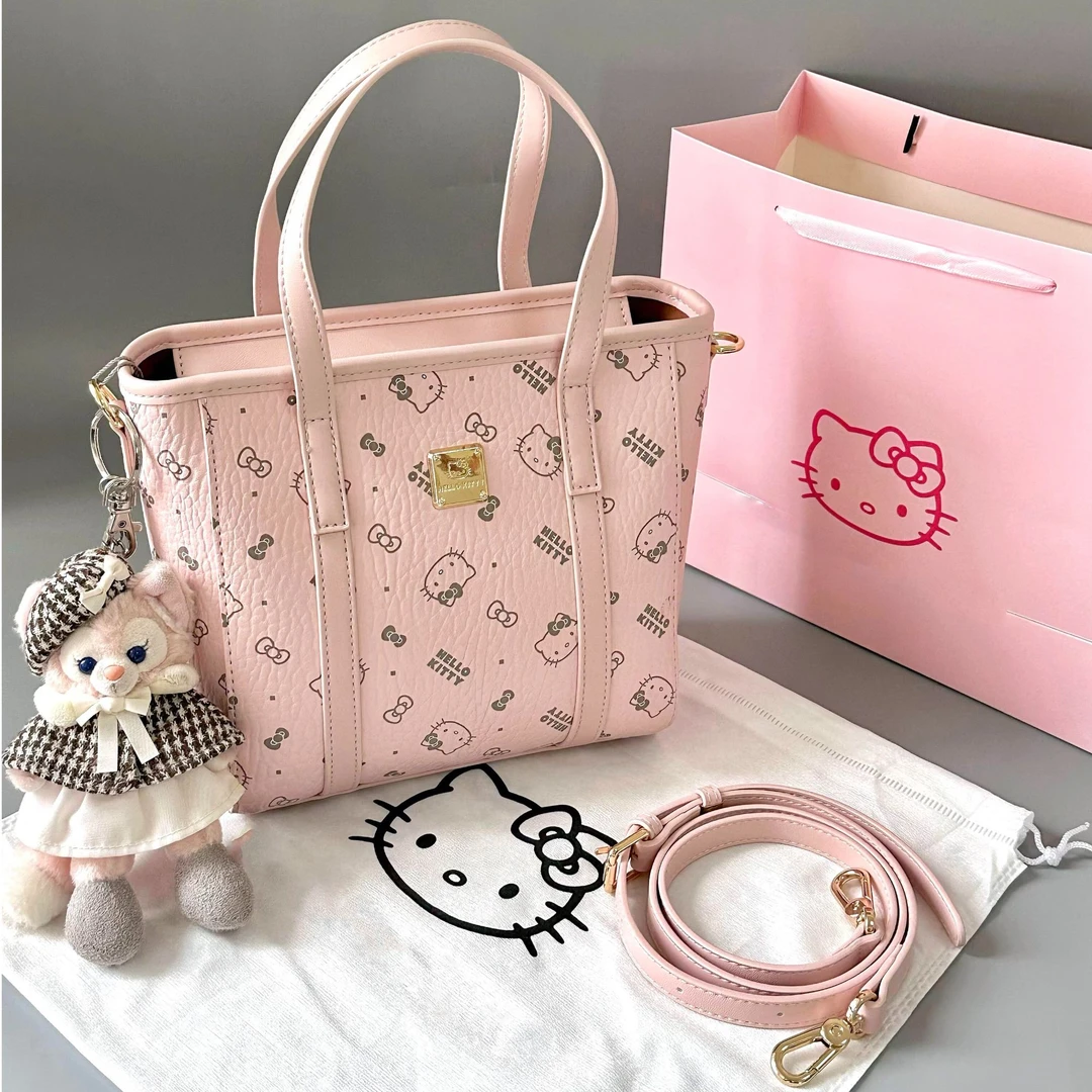 HelloKitty可爱少女心小众手提菜篮子包通勤百搭单肩斜跨托特包包