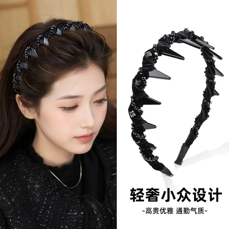 韩国巴黎王妃发箍女高颅顶蓬松洗脸头箍高级感日常外戴发卡
