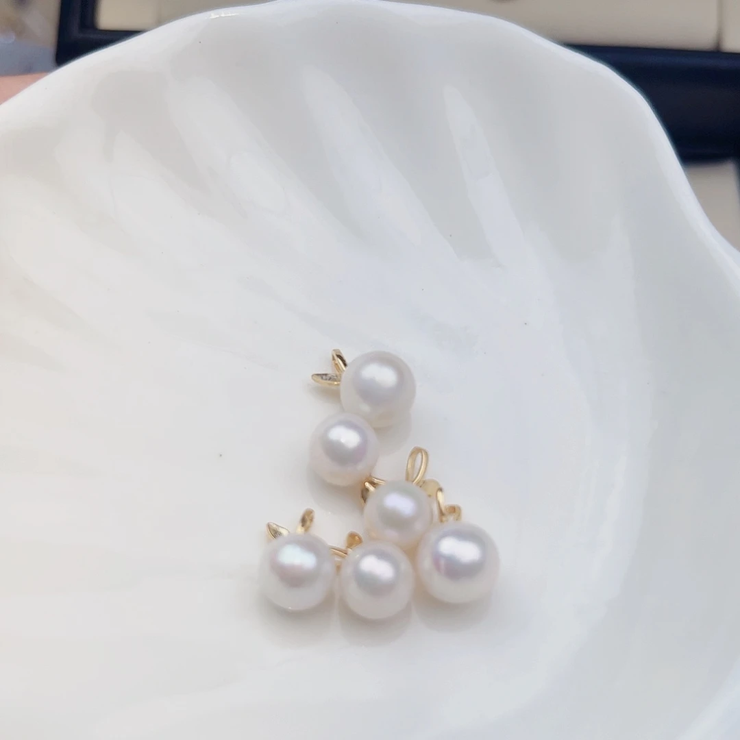 银S925镶嵌淡水珍珠耳饰