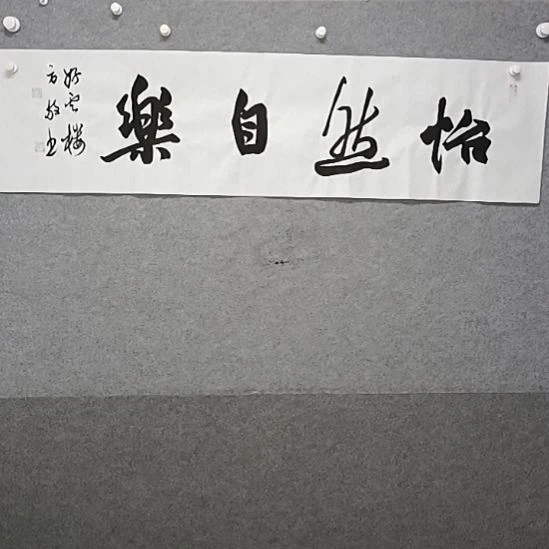 书法四尺对开依然自乐行数
