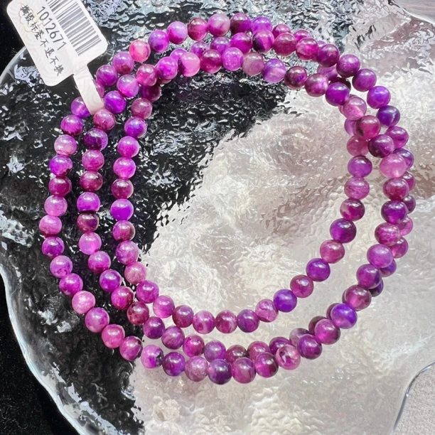 【推荐】玻璃体果酱红舒俱来手串4mm-5mm/S1012671