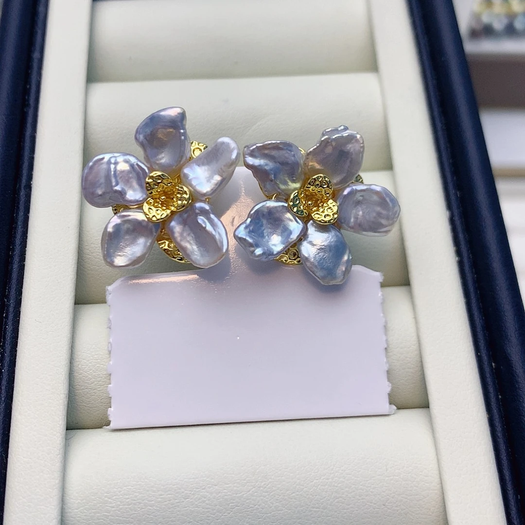 未镶嵌淡水珍珠耳饰W11