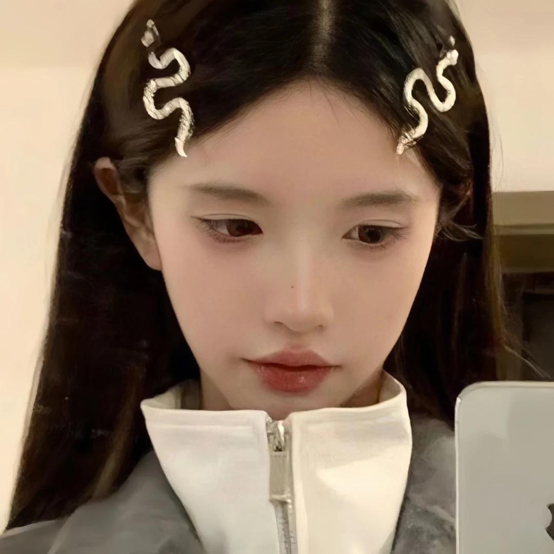 暗黑风酷辣少女发夹蛇形刘海发夹一字夹欧美气质发饰简约夹子