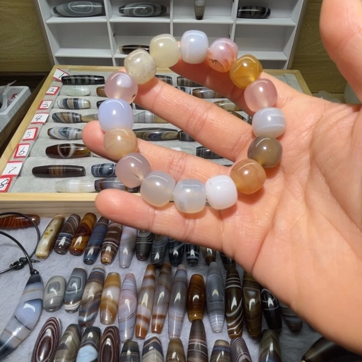 玛瑙/玉髓未镶嵌颈饰玛瑙手串