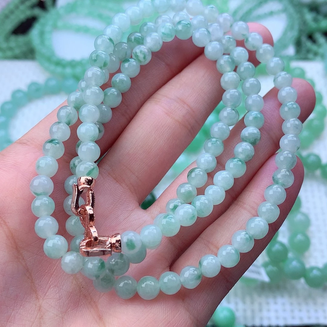 翡翠未镶嵌毛衣链卡5.8