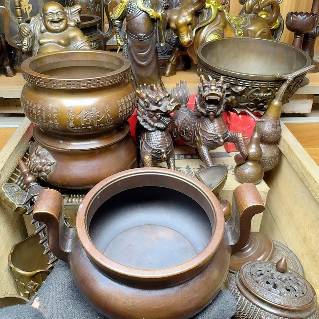 家用供香炉纯铜工艺品摆件