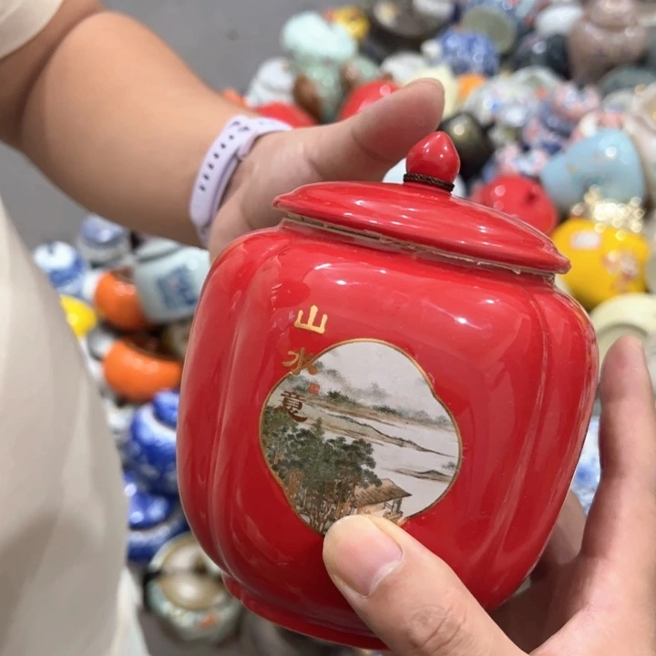 瑕疵福利品陶瓷茶叶罐介意勿拍
