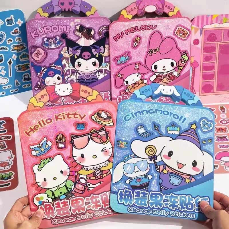 W15新款三丽鸥现货现发卡通果冻贴安静书儿童爆款手工贴纸女孩