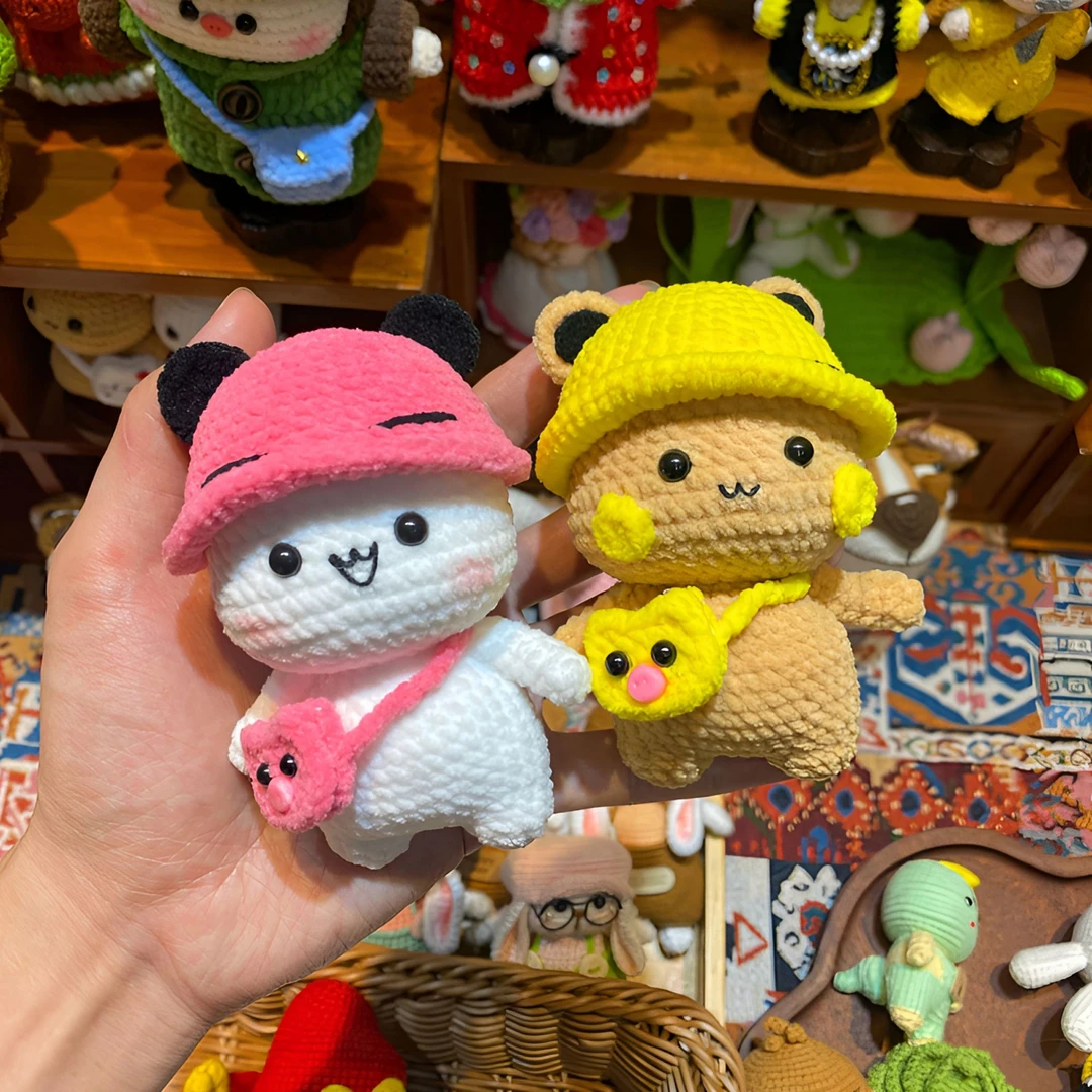 纯手工钩织一二布布成品玩偶钥匙扣包包挂件车载摆件生日礼物