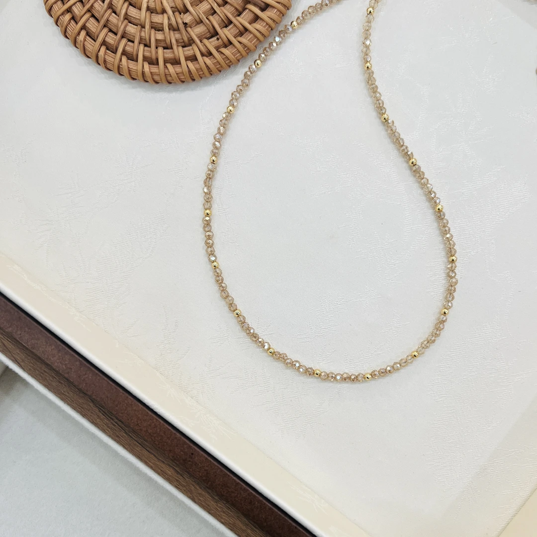 铜合金锆石项链 XL-582新中式精致轻奢复古锁骨链