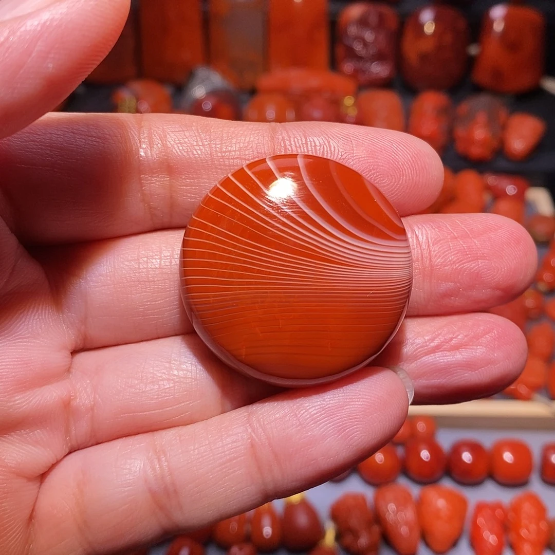 旺***饼南红玛瑙未镶嵌大板珠