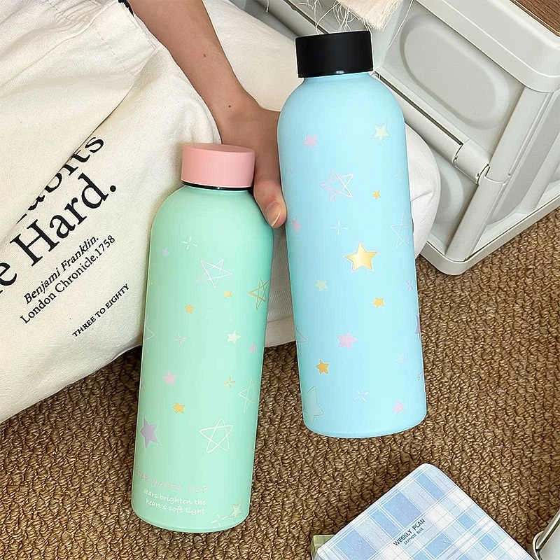 Gucgres星星保温杯保冷杯便携水杯女生2025新款便携学生杯子男