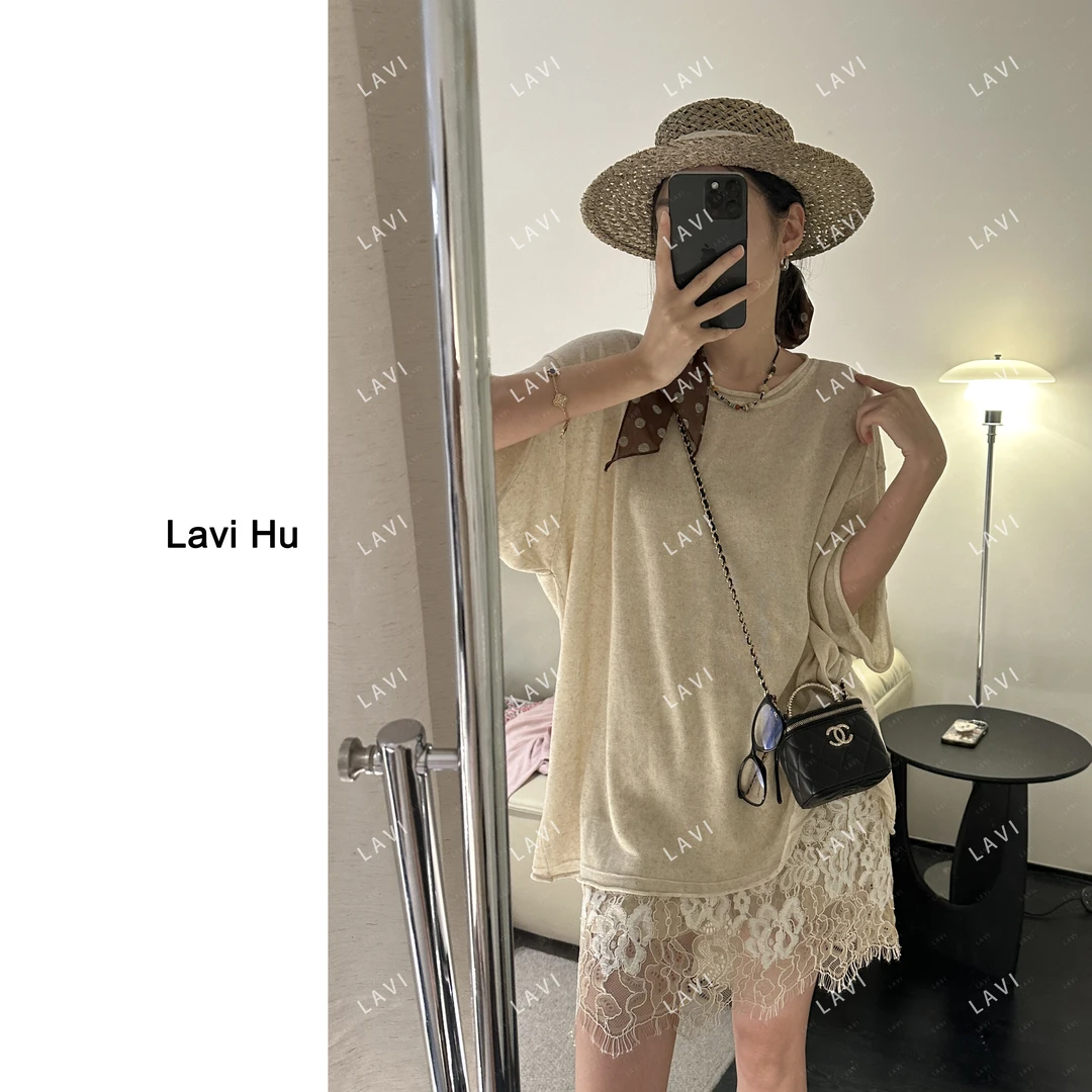【清欢专属】麦田的守望 亚麻+莱赛尔 时尚百搭气质宽松针织衫2523