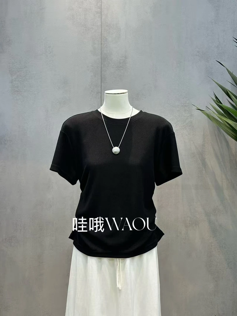 【WAOU】小众设计收腰短袖S048-1