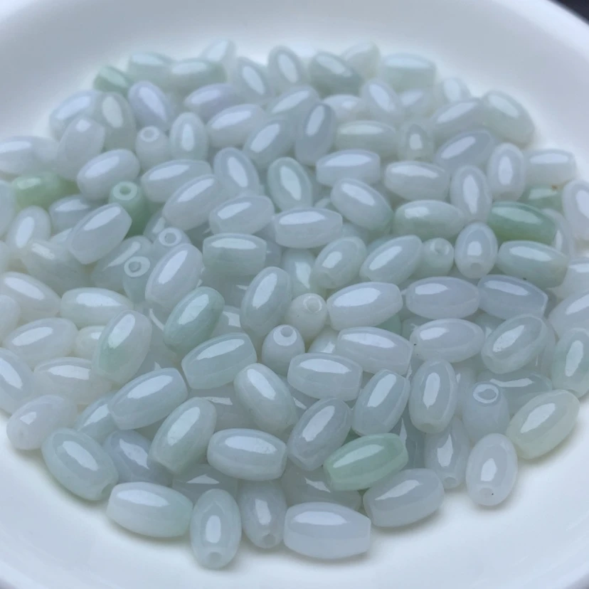 【闪购商品】翡翠手链未镶嵌卡5*8老胶米珠100颗