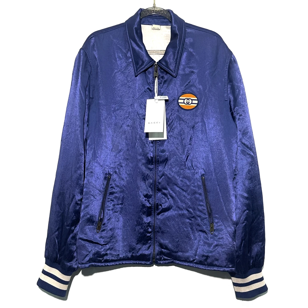 未使用 GUCCI/古驰 46码 蓝色两面穿外套 0656