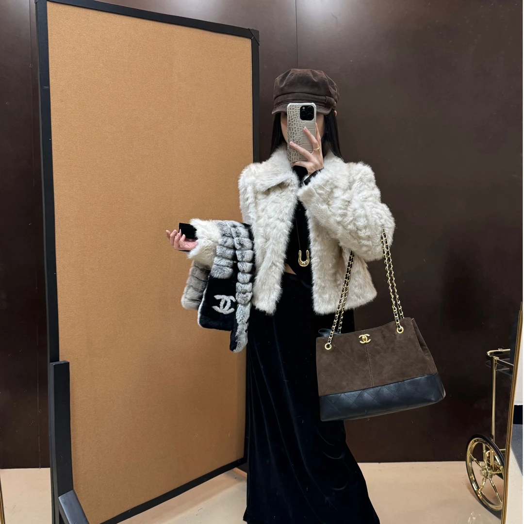 韩版chic2025冬季新款高级感毛毛外套气质轻奢复古百搭洋气休闲