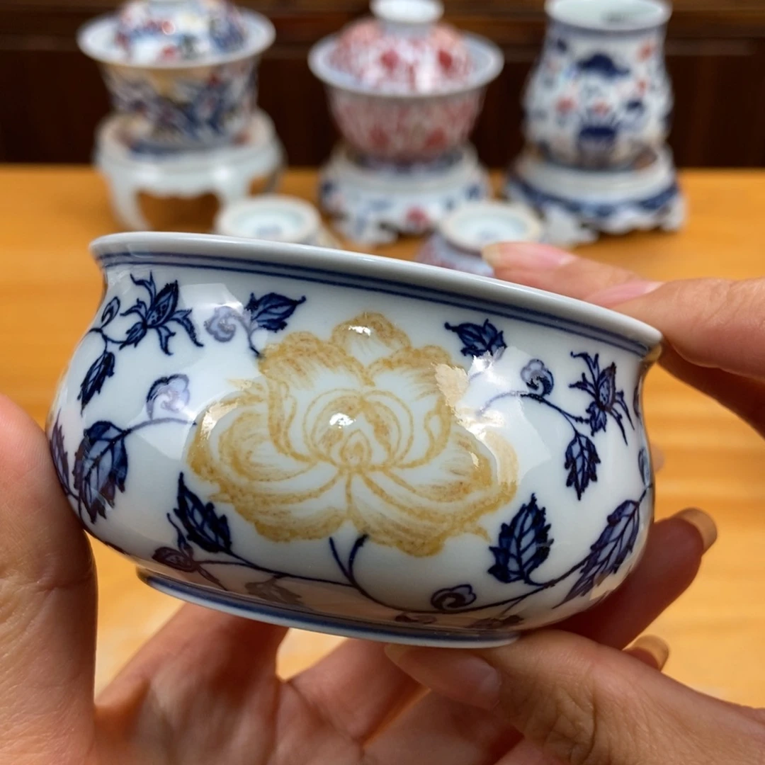 手绘现代茶具非古董