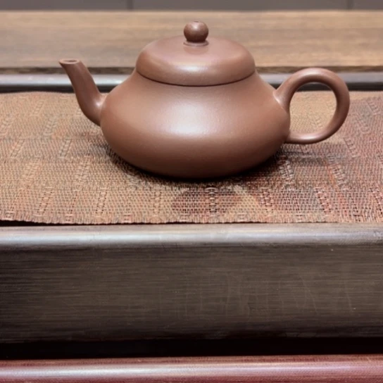 紫砂茶壶黄龙山原矿底槽清半手工瑕
