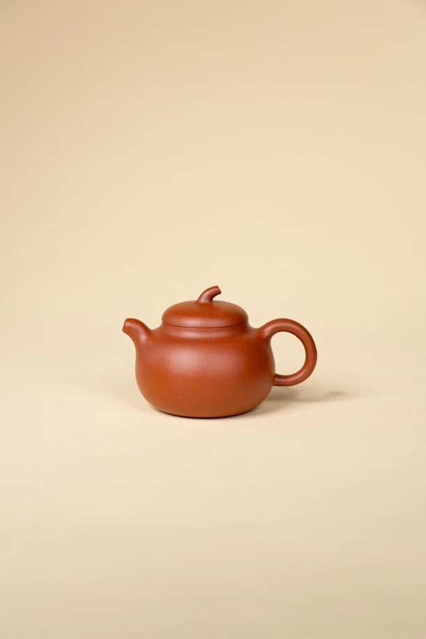 茄段｜赵庄老红泥·170cc紫砂壶