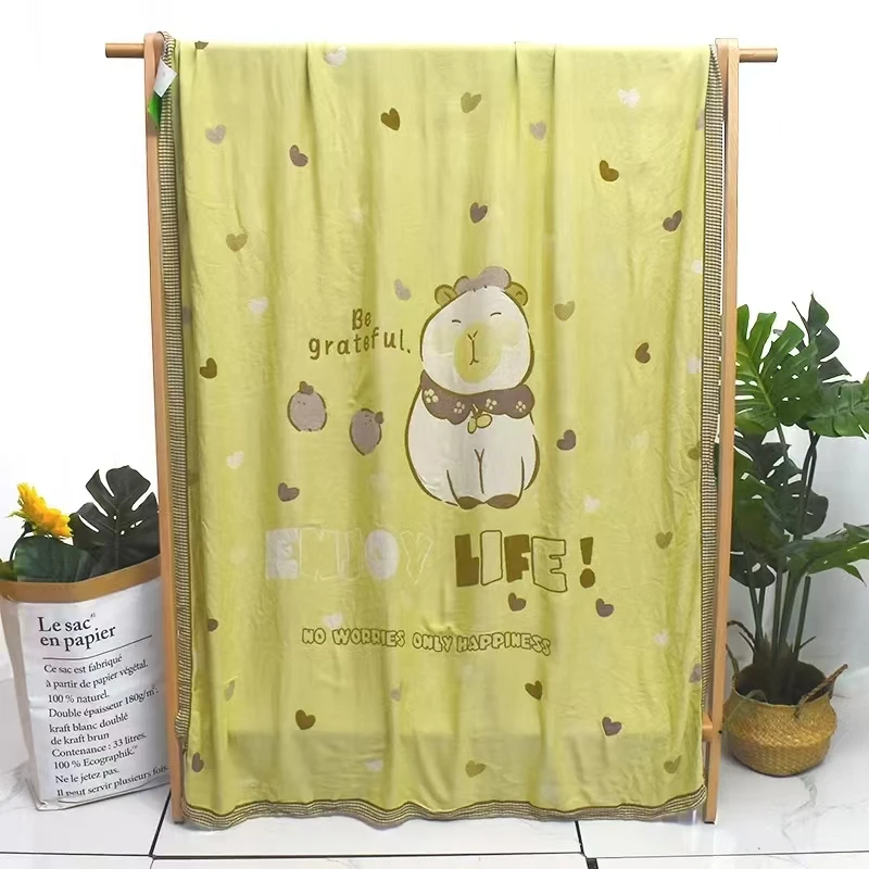 【卡皮巴拉】可机洗120/150儿童午睡被幼儿园冷感毯