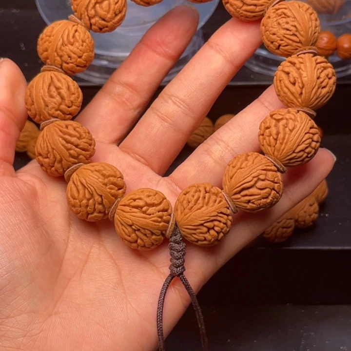 未***~桃核手串绣球桃核20