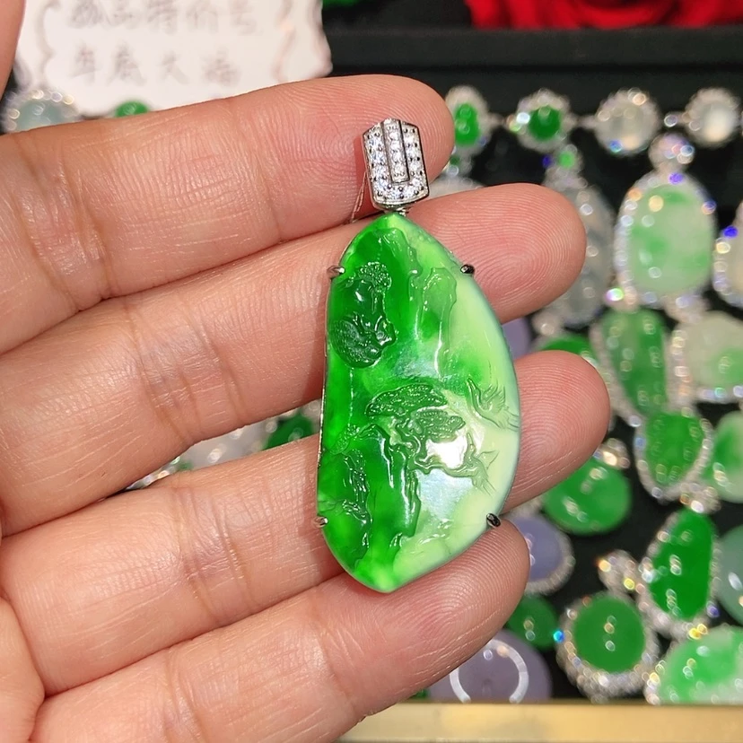 【闪购商品】颈饰未镶嵌翡翠天然翡翠