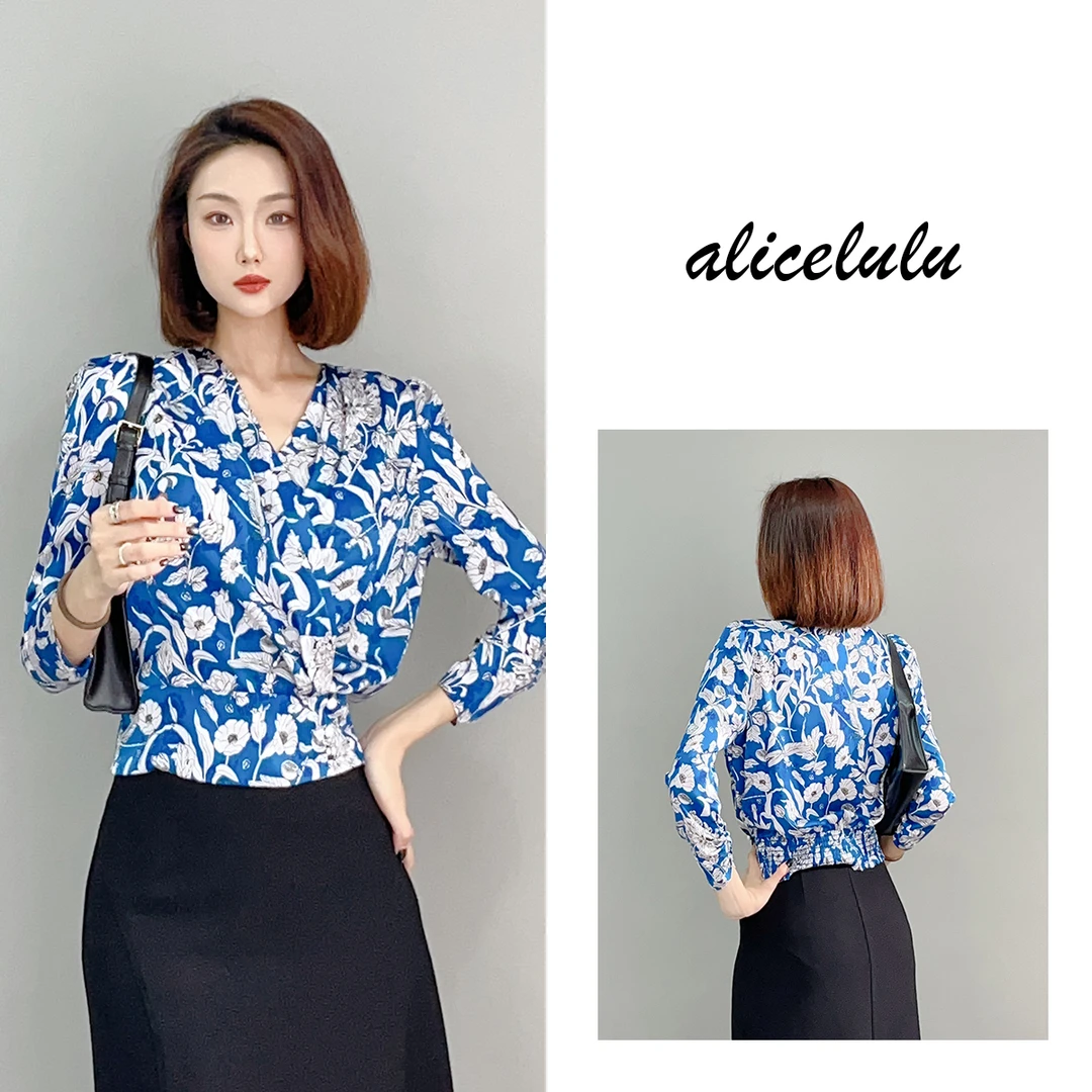 1 ALICE “御花园”衬衫 柔美印花 浪漫轻盈 S2141931E