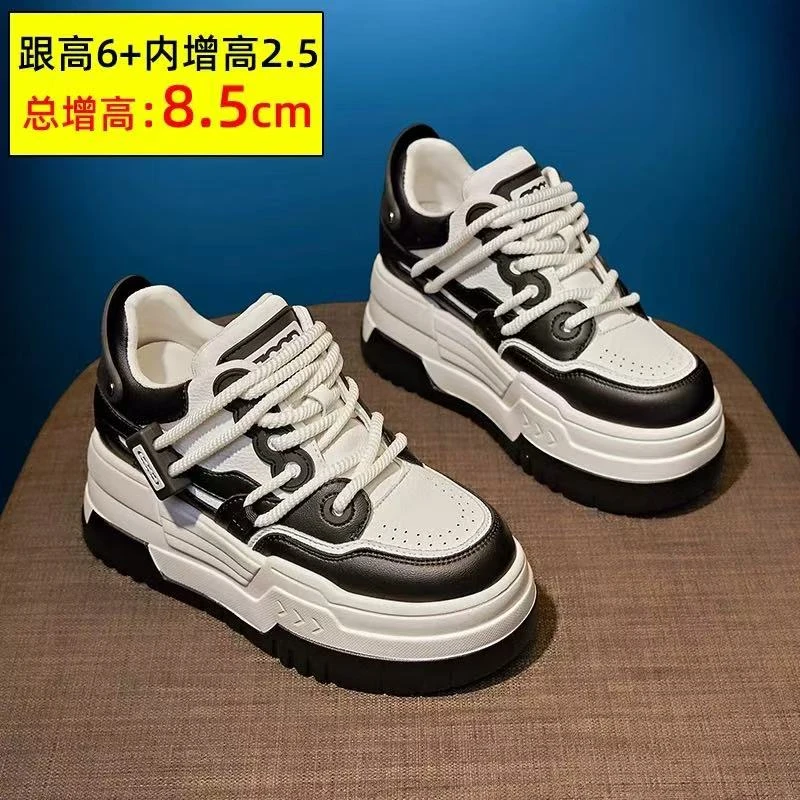 【茹姐福利】厚底板鞋女2024春季百搭运动小白鞋7788-3