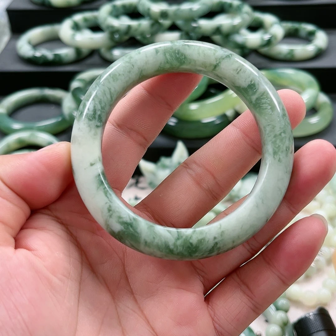 【闪购商品】未镶嵌透闪石-蛇纹石玉手镯木****丑
