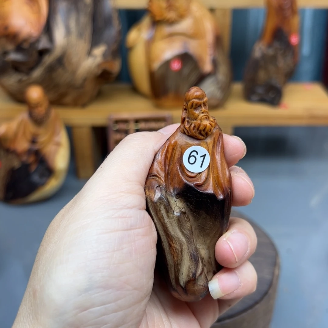 豆***阿木崖柏木摆件手把件，