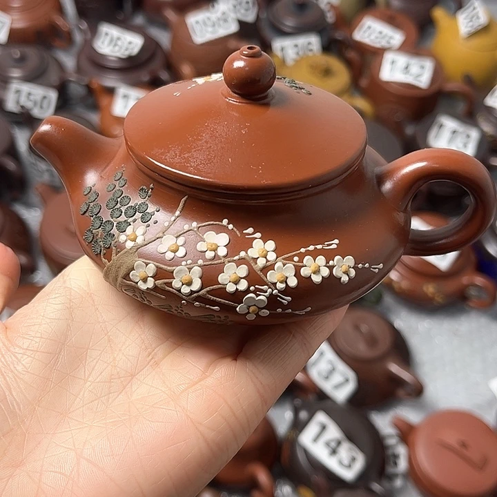 紫砂茶壶紫砂微瑕半手