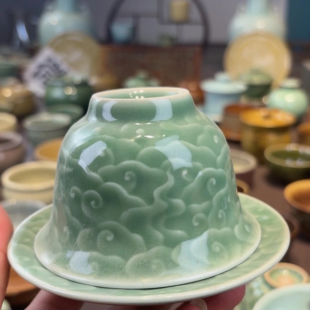 龙泉青瓷茶具微瑕