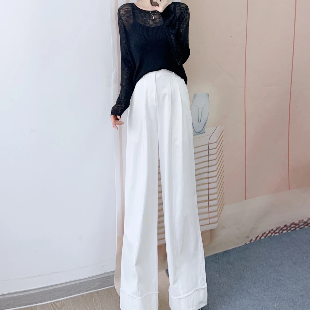 338针织庸赖风针织衫+阔腿直筒裤两件套套裤3338/GP