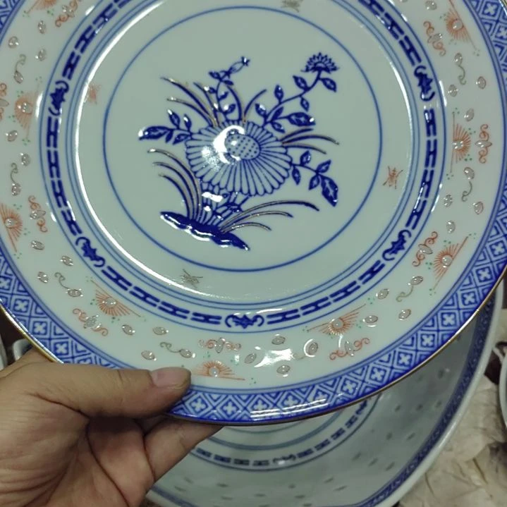 皆***休陶瓷景德镇大盘子一片
